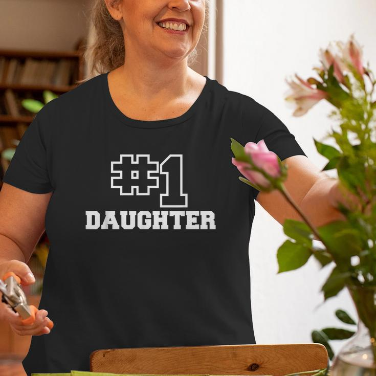 Number One Daughter No 1 Best Girl 1 Womens Girls Old Women T-shirt Gifts for Old Women