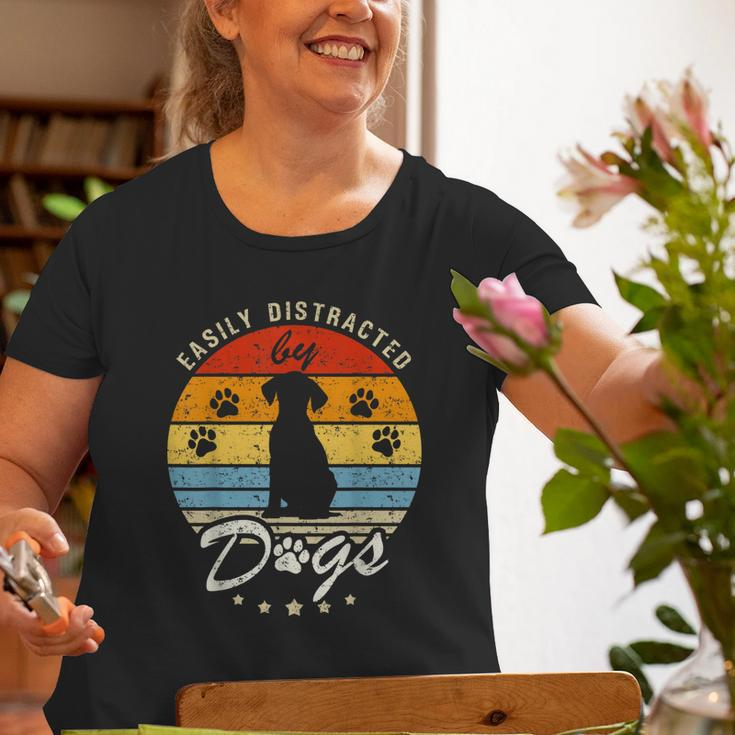 Pet Lover Easily Distracted By Dogs Dogs Mom Puppy Old Women T-shirt Gifts for Old Women