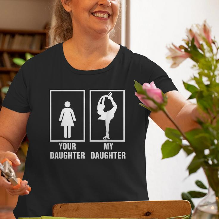 Skate Mom Dad My Daughter Is A Figure Skater SkatingOld Women T-shirt Gifts for Old Women