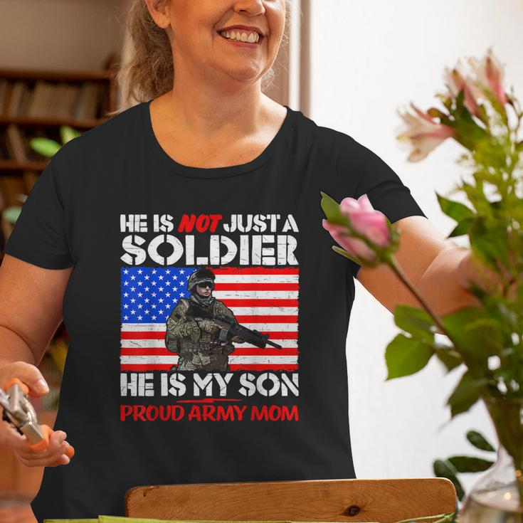 My Son Is A Soldier Proud Army Mom Military Mother Old Women T-shirt Gifts for Old Women
