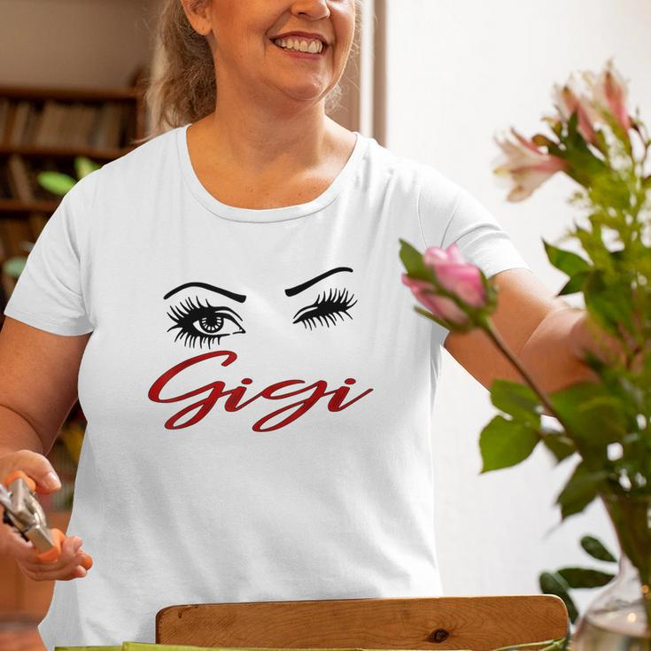 Eyes Gigi Grandma Eye Wink Mom Woman Old Women T-shirt Gifts for Old Women