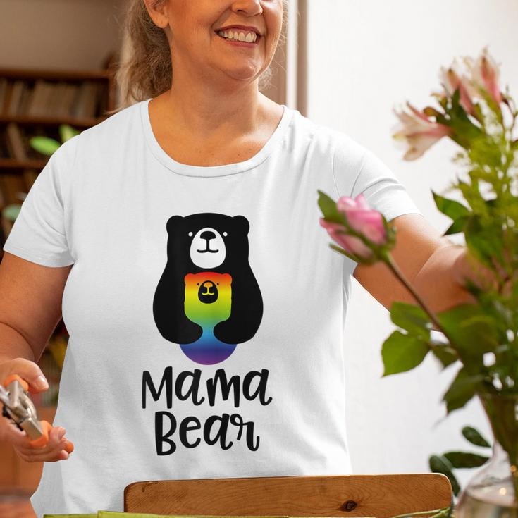 Lgbt Mom Mama Bear Mothers Rainbow Old Women T-shirt Gifts for Old Women