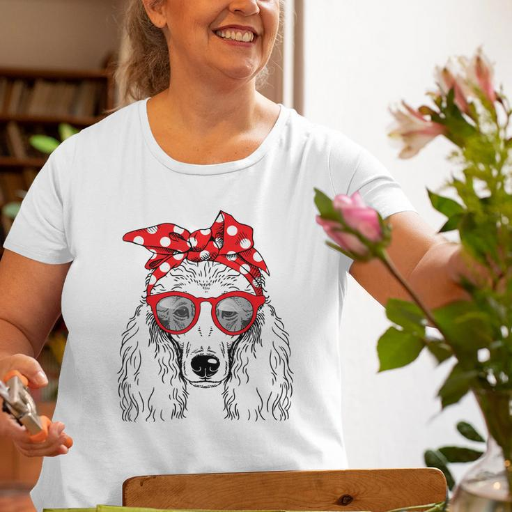 Poodle Dog Mom Bandana Sunglasses Old Women T-shirt Gifts for Old Women