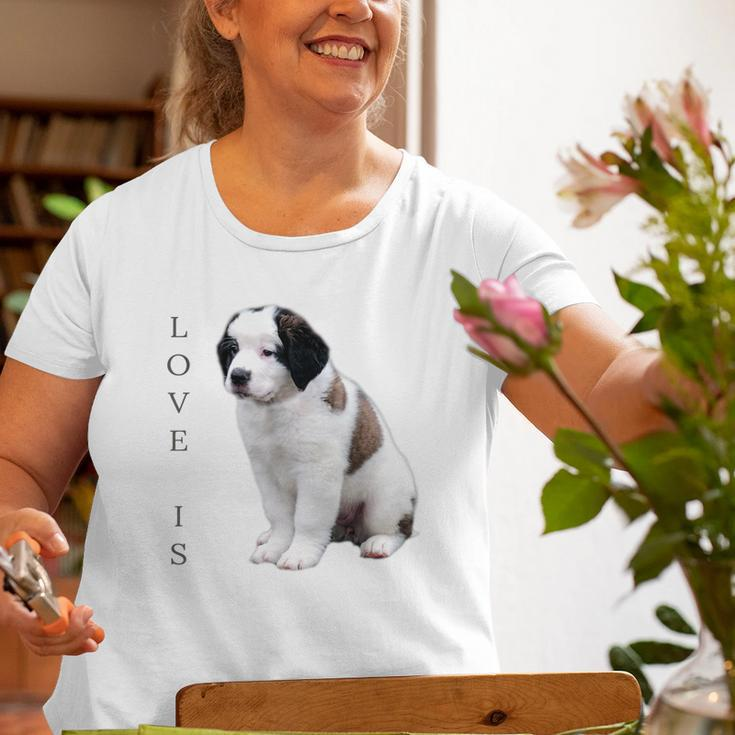 Saint Bernard Women Men Kids Love Dog Mom Dad Pet Old Women T-shirt Gifts for Old Women