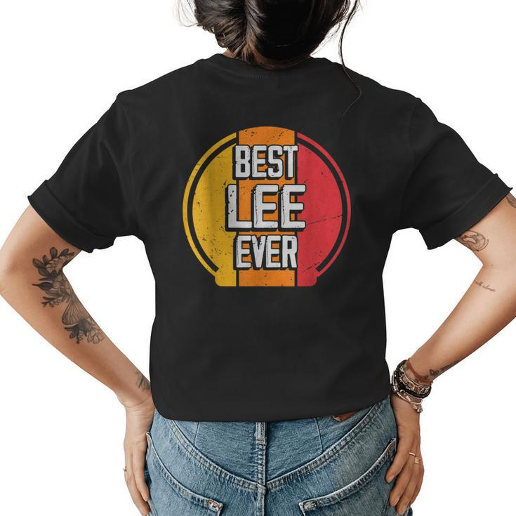 Best Lee Ever Funny Lee Name Womens Back Print T-shirt