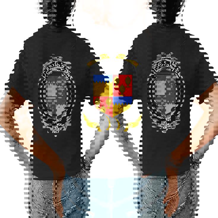 Butler Coat Of Arms Family Crest Womens Back Print T-shirt