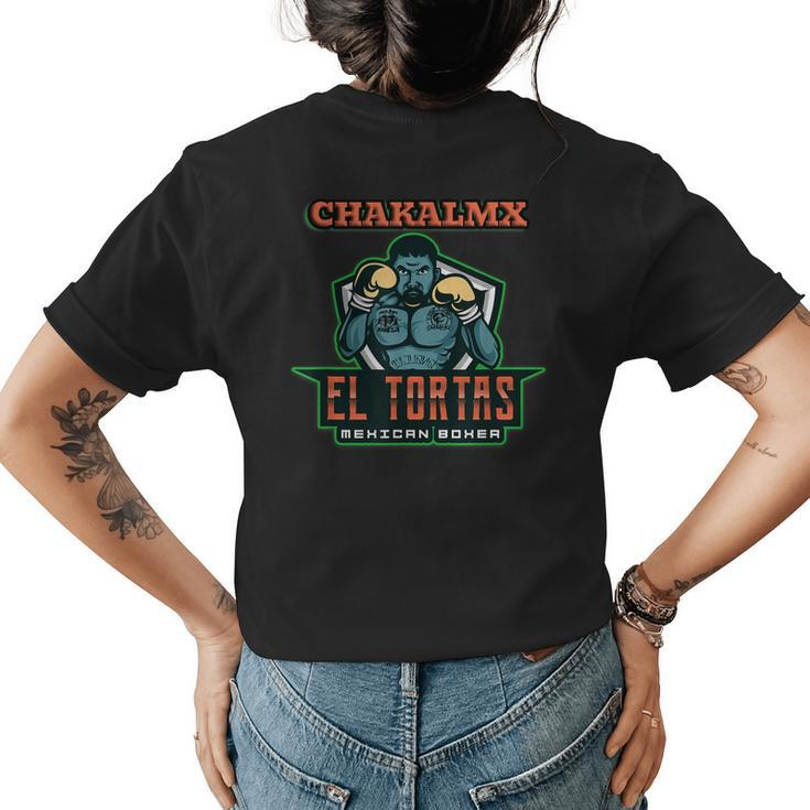 El Tortas Mexican Boxer  Womens Back Print T-shirt