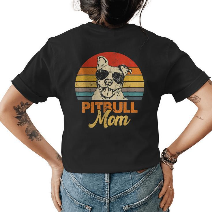 Funny Dog Pitbull Mom  Pittie Mom Mothers Day  Women's Crewneck Short Sleeve Back Print T-shirt