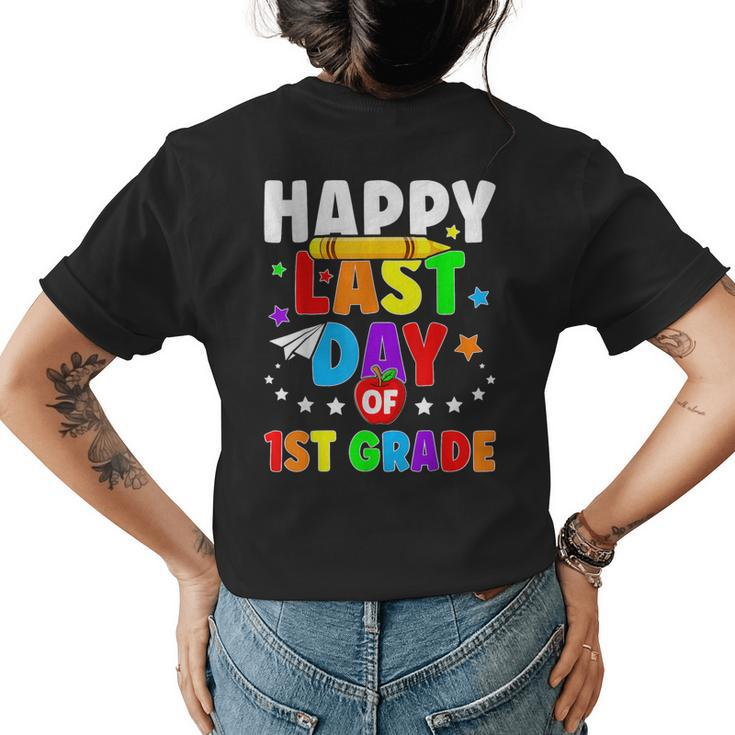 Happy Last Day Of 1St Grade Graduation Teacher Students Kids  Womens Back Print T-shirt