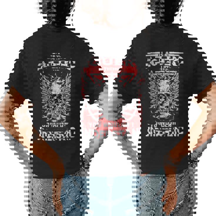 Aguero Name Gift Its An Aguero Thing Womens Back Print T-shirt