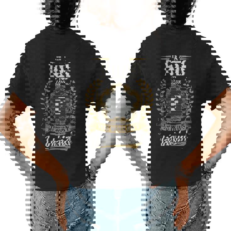 Its A Fors Thing You Wouldnt Understand Shirt Fors Family Crest Coat Of Arm Womens Back Print T-shirt
