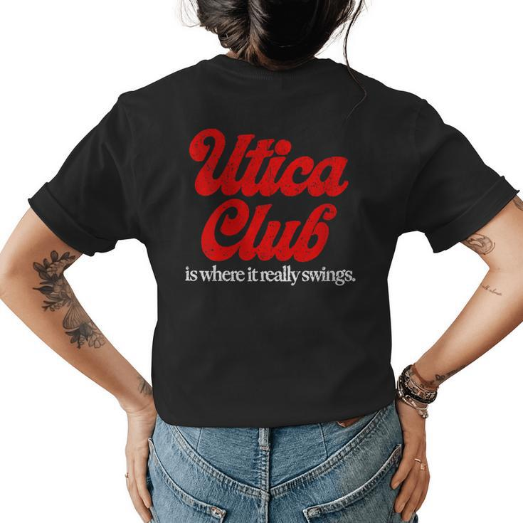 Womens Vintage Utica Club Vintage Beer Lover Gift  Womens Back Print T-shirt