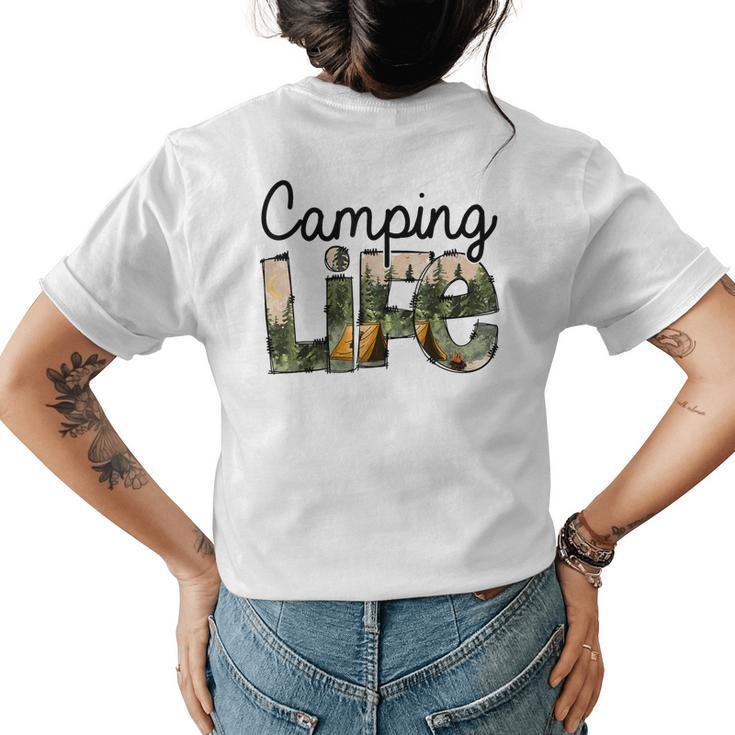 Camping Life  Adventure Camping Lover Men Women  Womens Back Print T-shirt