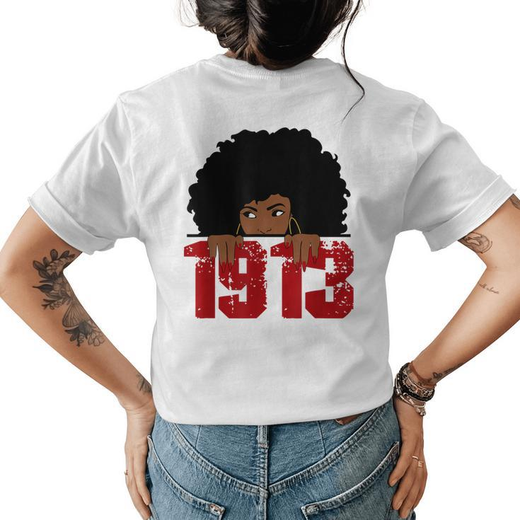 Delta 1913 Sorority Sigma Friend Paraphernalia Women's T-shirt Back Print