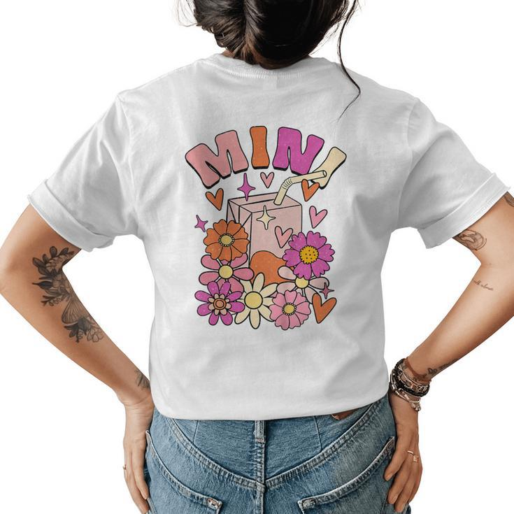 Kids Mama & Mini Mommy & Daughter Mommy & Me Groovy Matching  Womens Back Print T-shirt