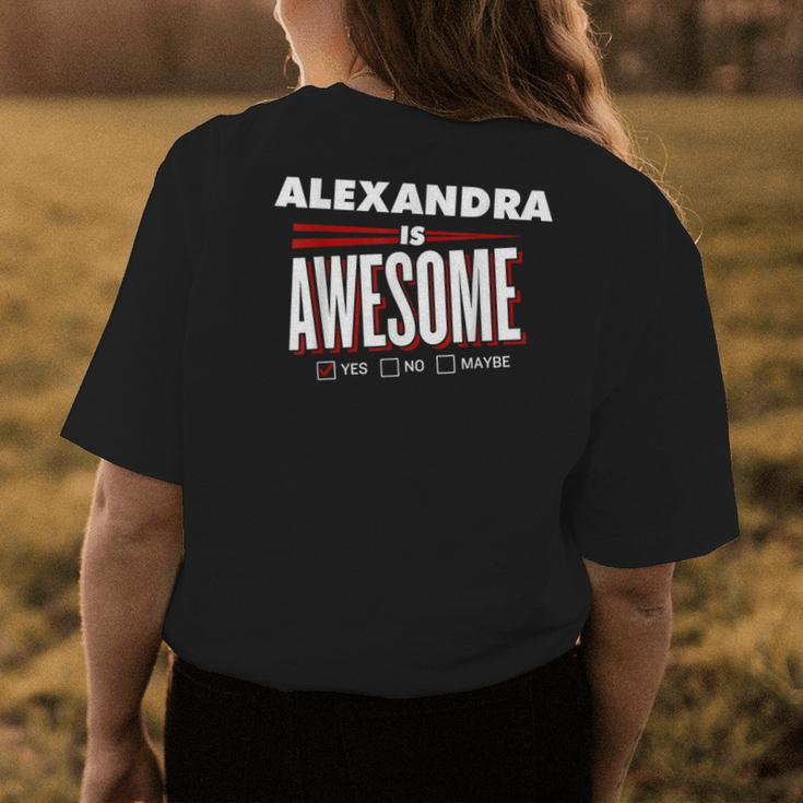 Alexandra Is Awesome Family Friend Name Funny Gift Womens Back Print T-shirt Funny Gifts