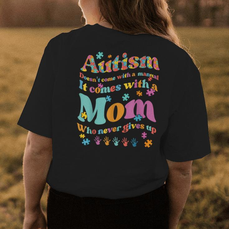 Autism Mom Life Autism Awareness Month Mama Autistic Vintage Womens Back Print T-shirt Unique Gifts