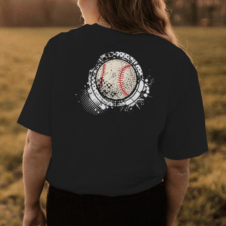 Baseball Dad Mom Sports Lover Baseball Game Day Vibes Womens Back Print T-shirt Unique Gifts