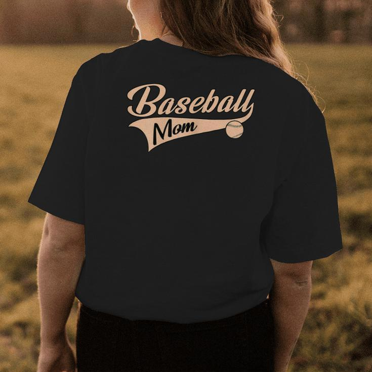 Baseball Mom Best Mama Cute Throwback Classic Women's T-shirt Back Print Unique Gifts