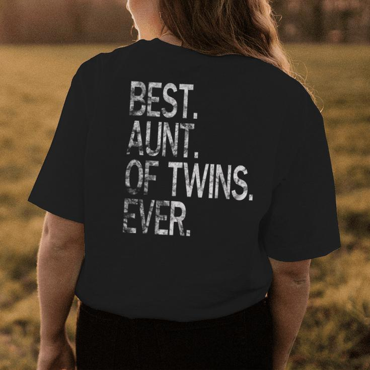 Best Aunt Of Twins Ever Party Ever Gift Womens Back Print T-shirt Funny Gifts