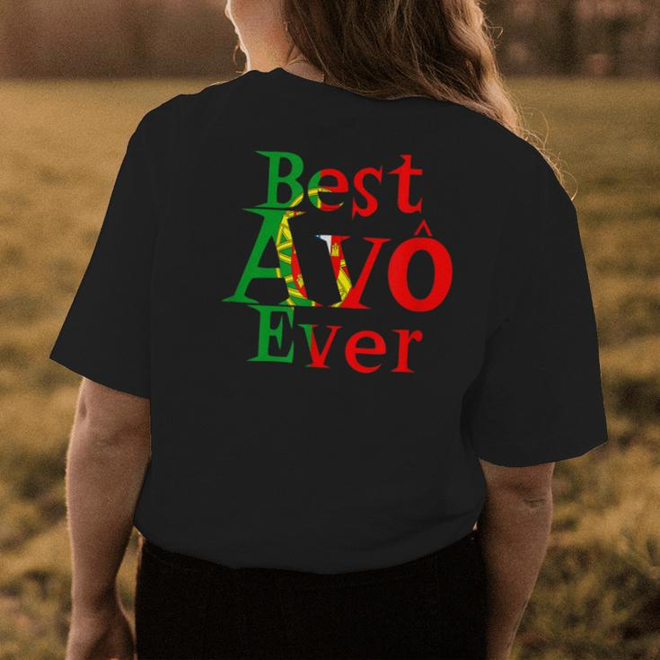 Best Avo Ever Melhor Avo At The World Best Granny In English Womens Back Print T-shirt Funny Gifts