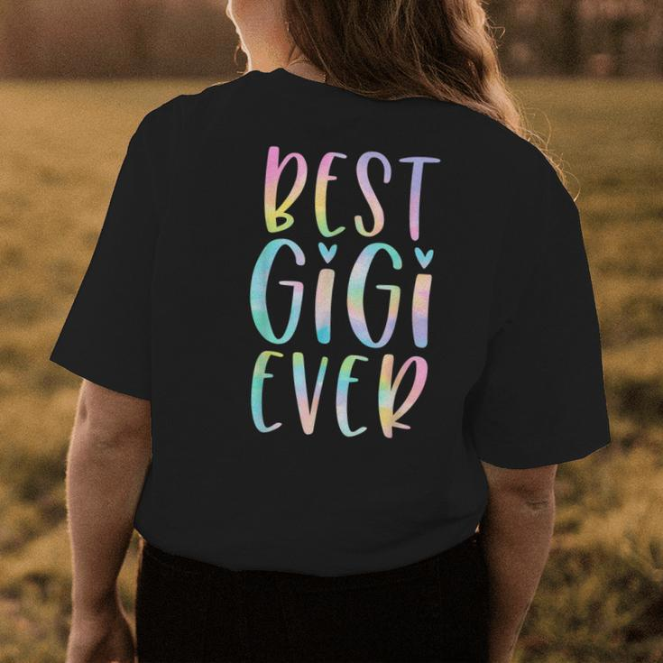 Best Gigi Ever Gifts Grandma Mothers Day Tie Dye Womens Back Print T-shirt Funny Gifts