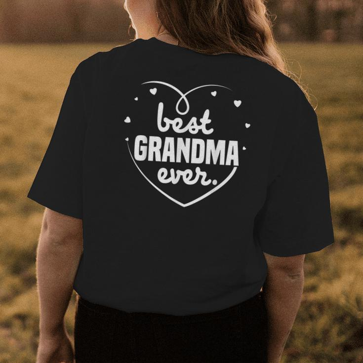 Best Grandma Ever Grandma Mothers Day Hearts Birthday Gifts Womens Back Print T-shirt Funny Gifts