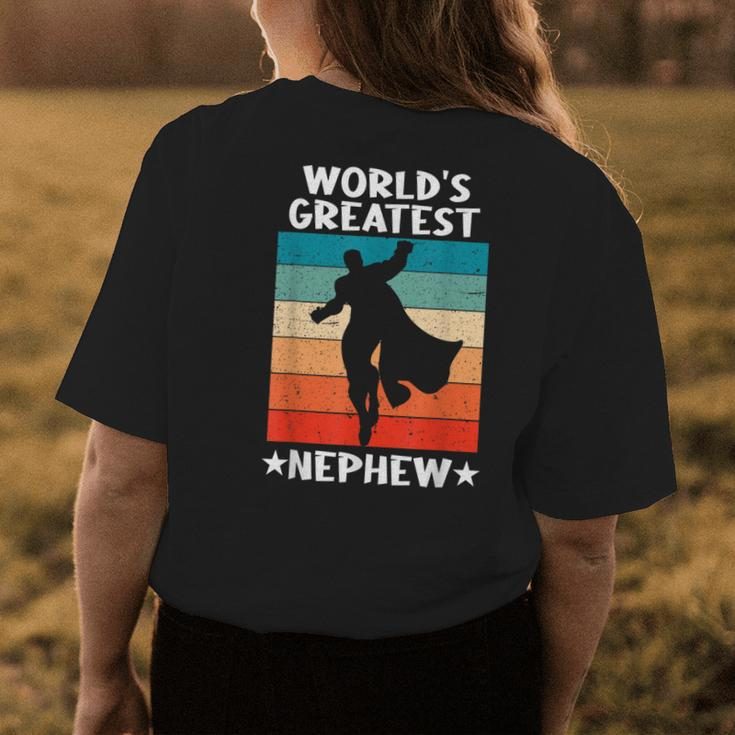 Best Nephew Ever Worlds Greatest Nephew Womens Back Print T-shirt Funny Gifts