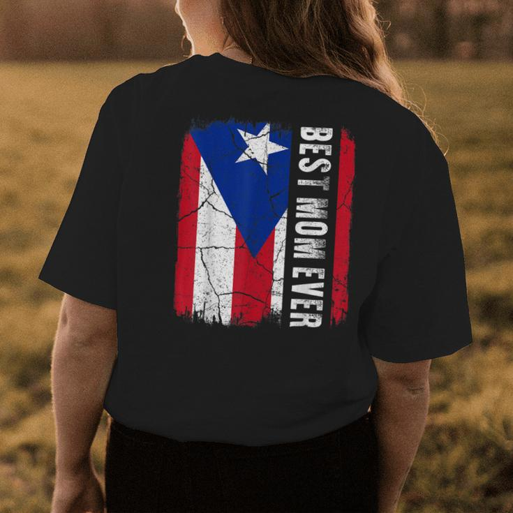 Best Puerto Rican Mom Ever Puerto Rico Flag Mothers Day Womens Back Print T-shirt Funny Gifts