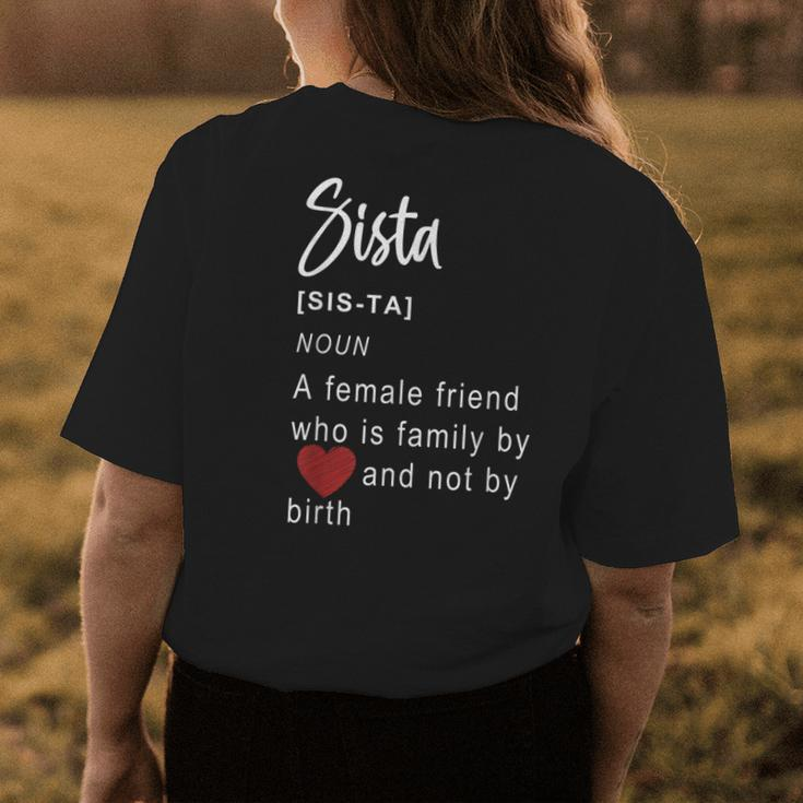 Best Queen Sistas Gifts For Plus Women Sistas Friends Girl Womens Back Print T-shirt Funny Gifts
