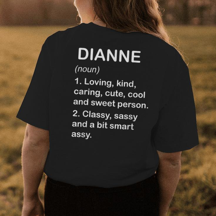 Dianne Definition Personalized Custom Name Loving Kind Womens Back Print T-shirt Funny Gifts