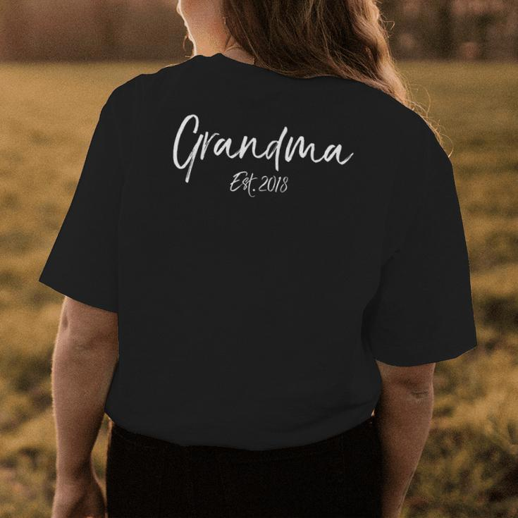 First For Grandmother Grandma Est 2018 Women's T-shirt Back Print Unique Gifts