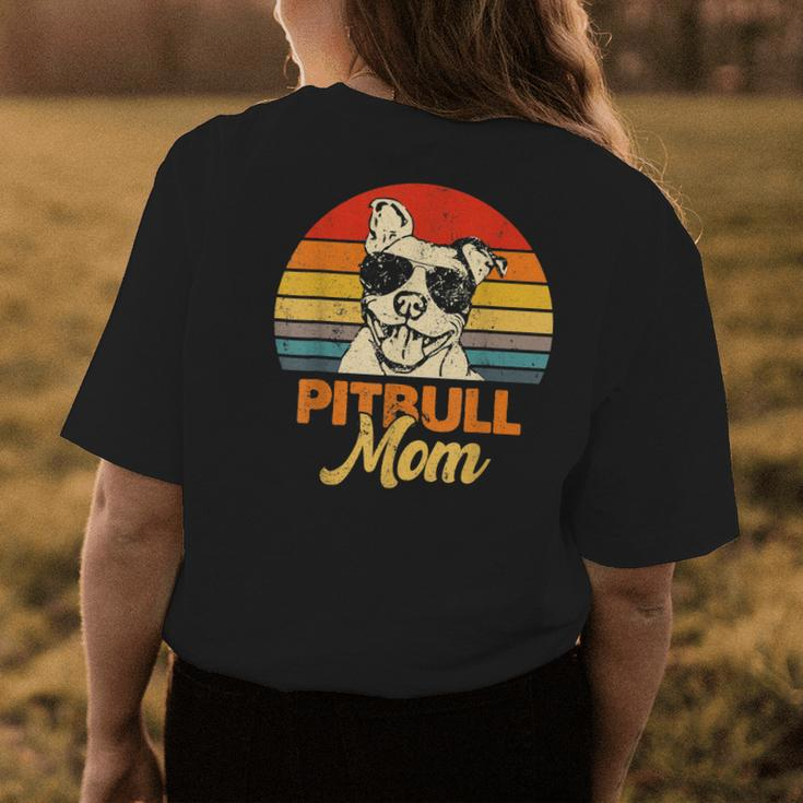 Funny Dog Pitbull Mom Pittie Mom Mothers Day  Women's Crewneck Short Sleeve Back Print T-shirt Personalized Gifts