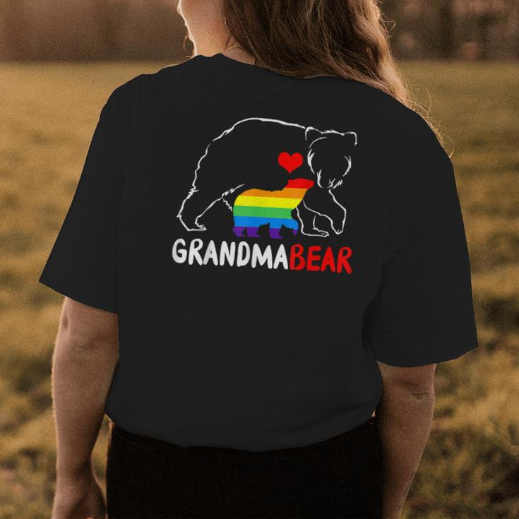 Grandma Bear Proud Mom Mama Rainbow Lgbt Pride Mother Day Women's T-shirt Back Print Unique Gifts
