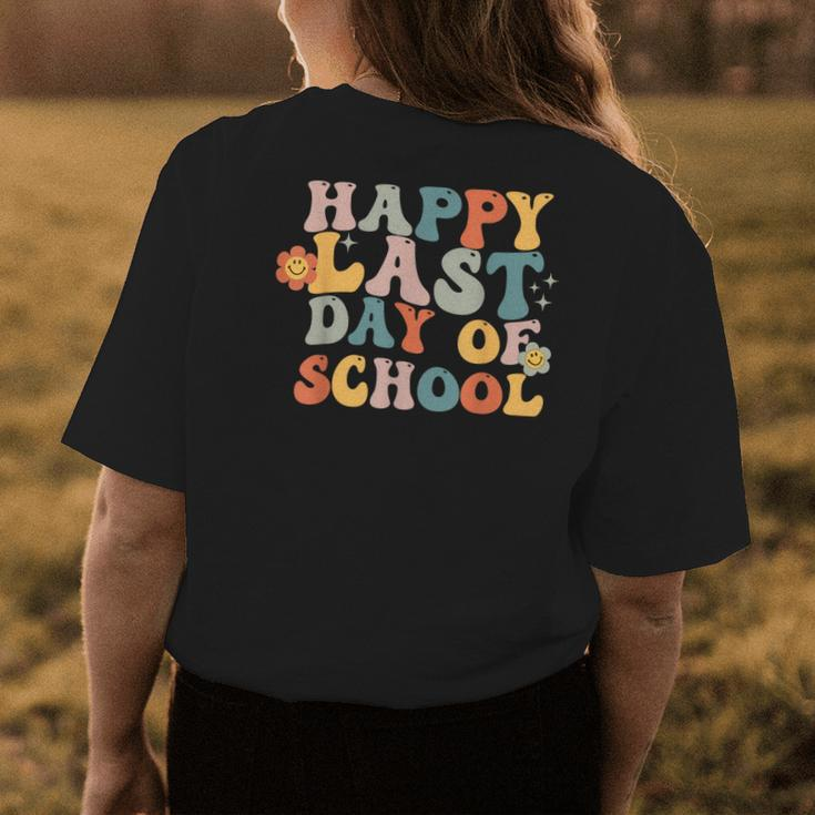 Groovy Happy Last Day Of School Teacher End Of School Year Womens Back Print T-shirt Unique Gifts
