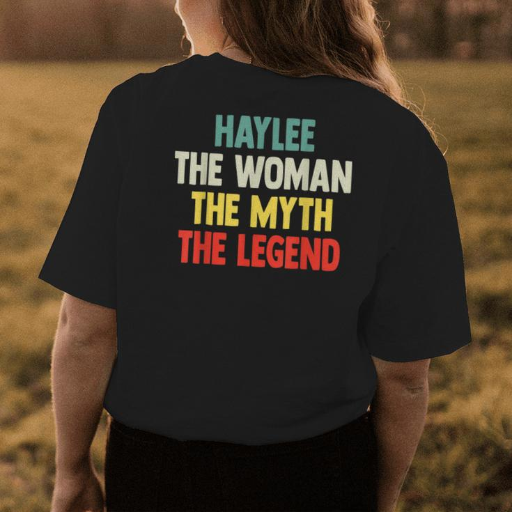 Haylee The Woman The Myth The Legend Gift For Haylee Womens Back Print T-shirt Funny Gifts