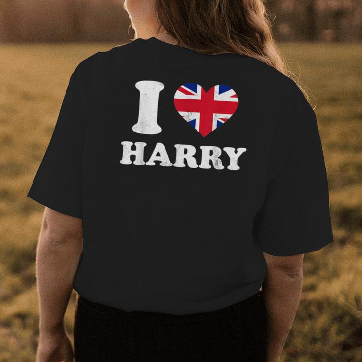 I Love Harry Cool Named Personalized Heart Womens Back Print T-shirt Funny Gifts