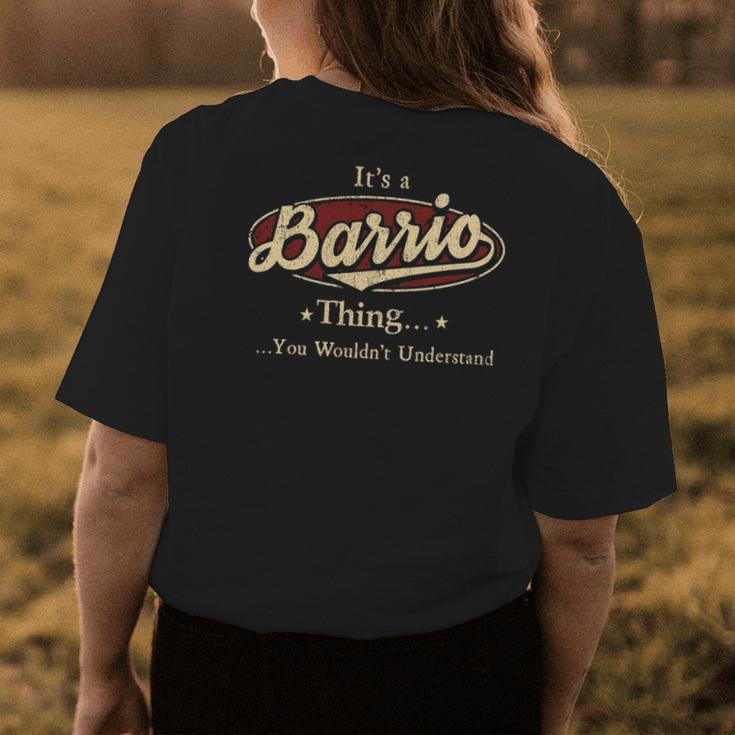 Its A Barrio Thing You Wouldnt Understand Shirt Personalized Name Gifts With Name Printed Barrio Womens Back Print T-shirt Funny Gifts