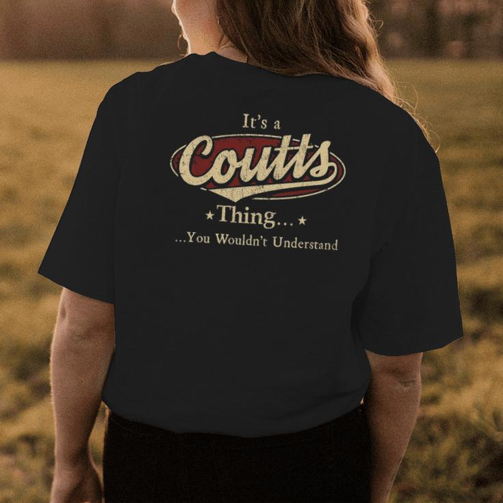 Its A Coutts Thing You Wouldnt Understand Shirt Personalized Name Gifts With Name Printed Coutts Womens Back Print T-shirt Funny Gifts