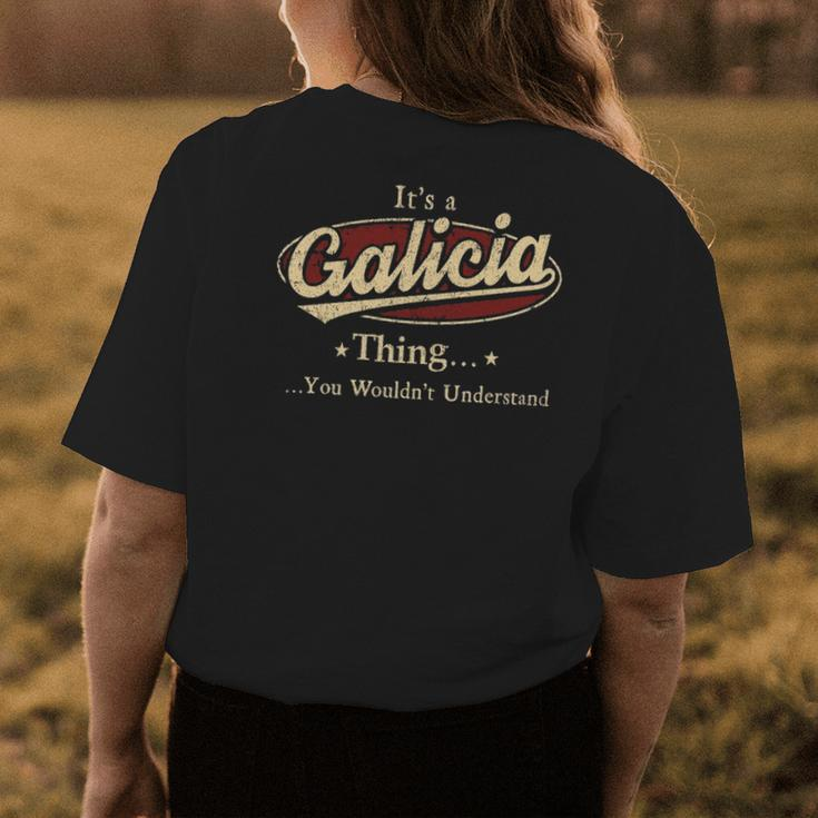 Its A Galicia Thing You Wouldnt Understand Shirt Personalized Name Gifts With Name Printed Galicia Womens Back Print T-shirt Funny Gifts
