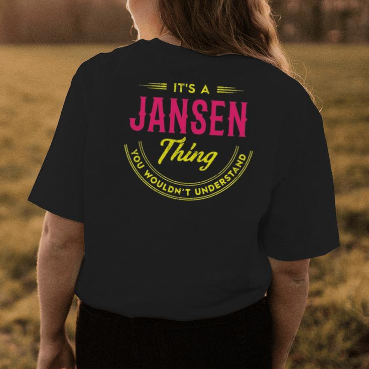 Its A Jansen Thing You Wouldnt Understand Shirt Personalized Name Gifts With Name Printed Jansen Womens Back Print T-shirt Funny Gifts