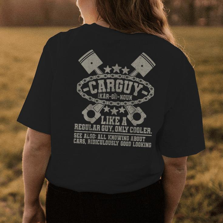 Mens Car Guy Definition Retro Dad Men Vintage Man Funny Mechanic Womens Back Print T-shirt Unique Gifts