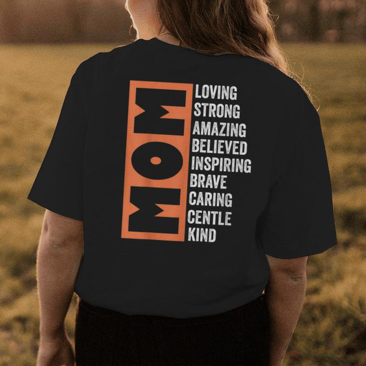Mom Loving Strong Amazing Best Mom Ever Mothers Day Women Womens Back Print T-shirt Unique Gifts