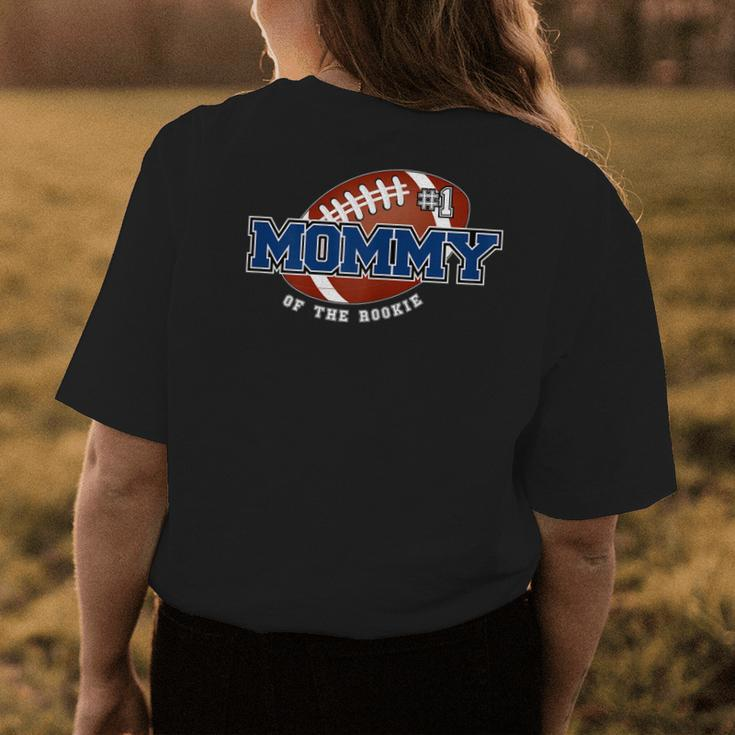 Mommy Of Rookie 1St Birthday Football Theme Matching Party Women's T-shirt Back Print Unique Gifts