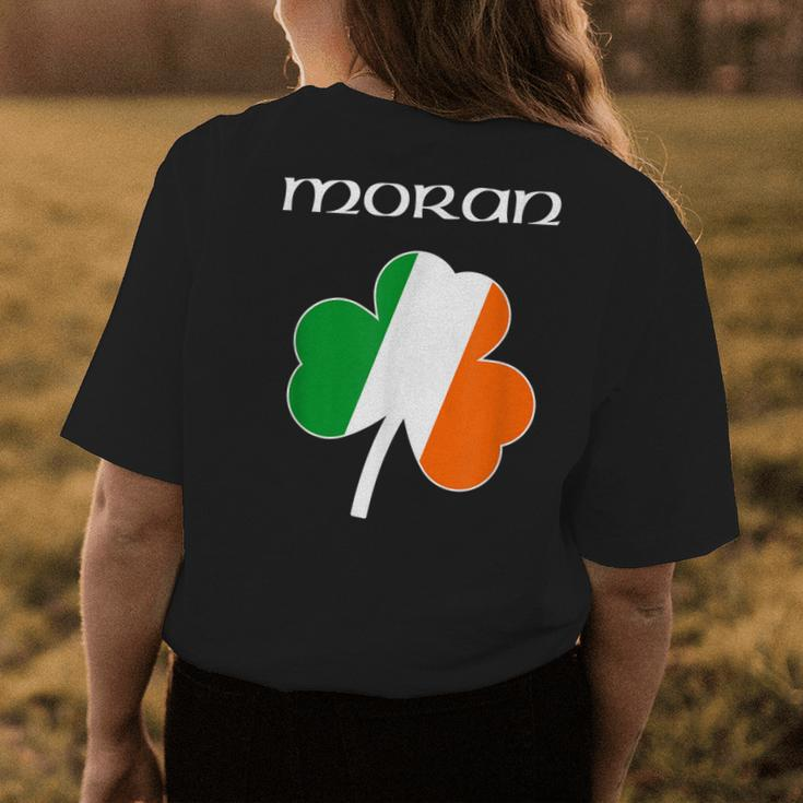 MoranFamily Reunion Irish Name Ireland Shamrock Womens Back Print T-shirt Funny Gifts