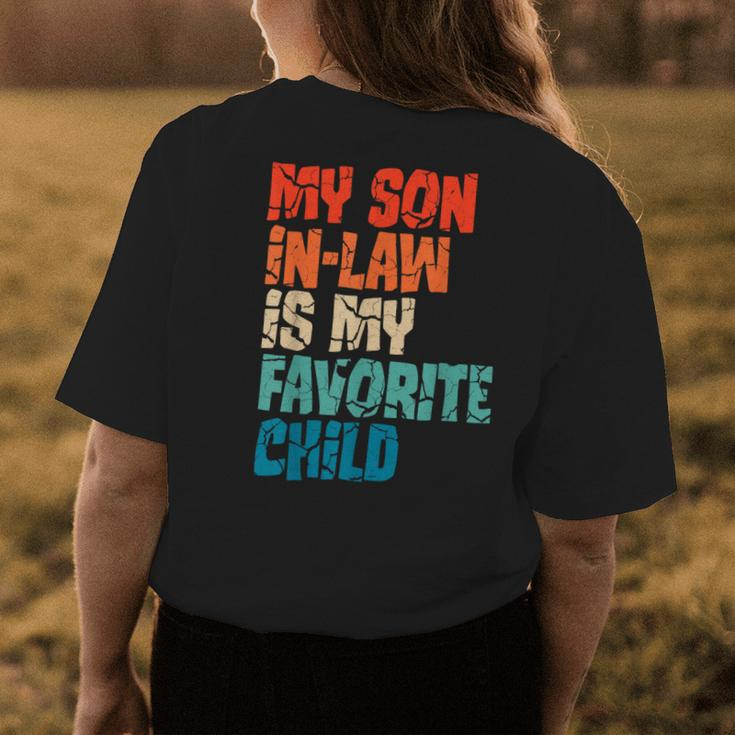 My Son-In-Law Is My Favorite Child Funny Mom Womens Back Print T-shirt Unique Gifts