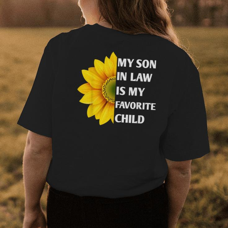 My Son In Law Is My Favorite Child Sunflower Family Matching Womens Back Print T-shirt Unique Gifts