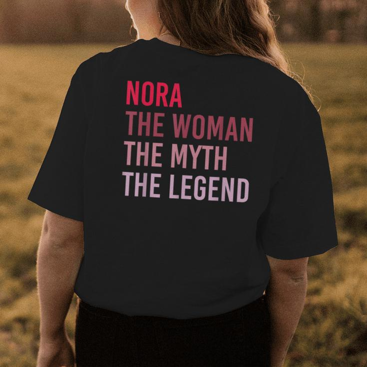 Nora The Woman Myth Legend Personalized Name Birthday Gift Womens Back Print T-shirt Funny Gifts
