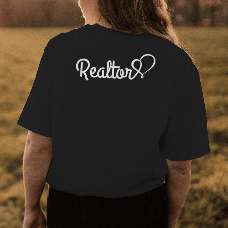 Realtor Real Estate Agent Heart House Rent Broker Women's T-shirt Back Print Unique Gifts