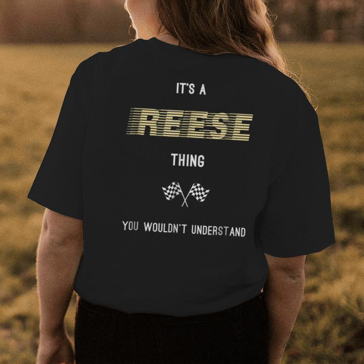 Reese Cool Last Name Family Names Womens Back Print T-shirt Funny Gifts